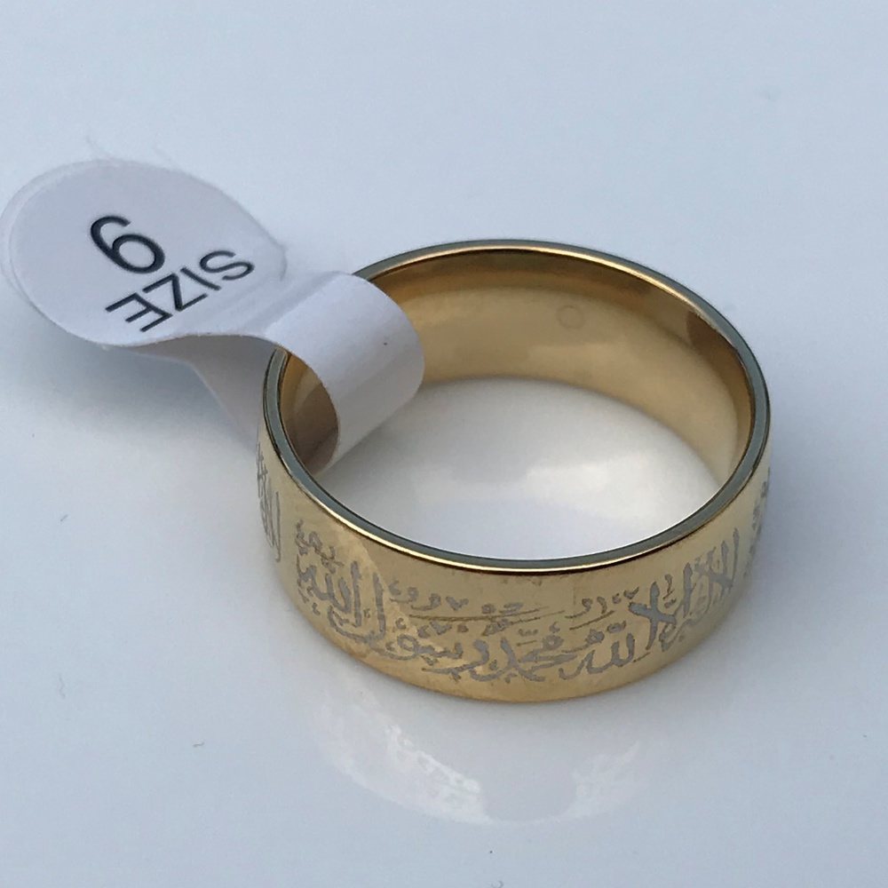 Women Rings Gold Fashion Islamic Ring Muslim Kalma